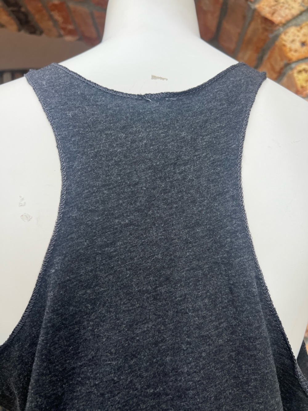 Next Level Apparel Charcoal Tank Top with Pink Hogwarts Crest - Picture 5 of 5